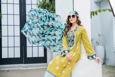 best sellers | Tulum green -  front - Premium Dresses from Nerra Lawn '22 - Just Rs.4559.20! Shop now at Naayas Official