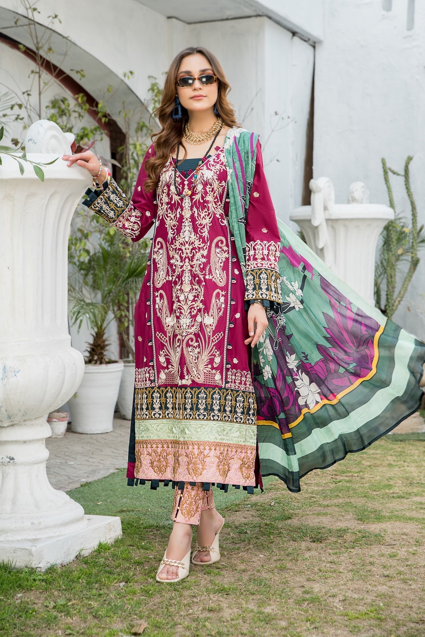 Maebella Mauve - Premium Dresses from Nerra Lawn '22 - Just Rs.4559.20! Shop now at Naayas Official