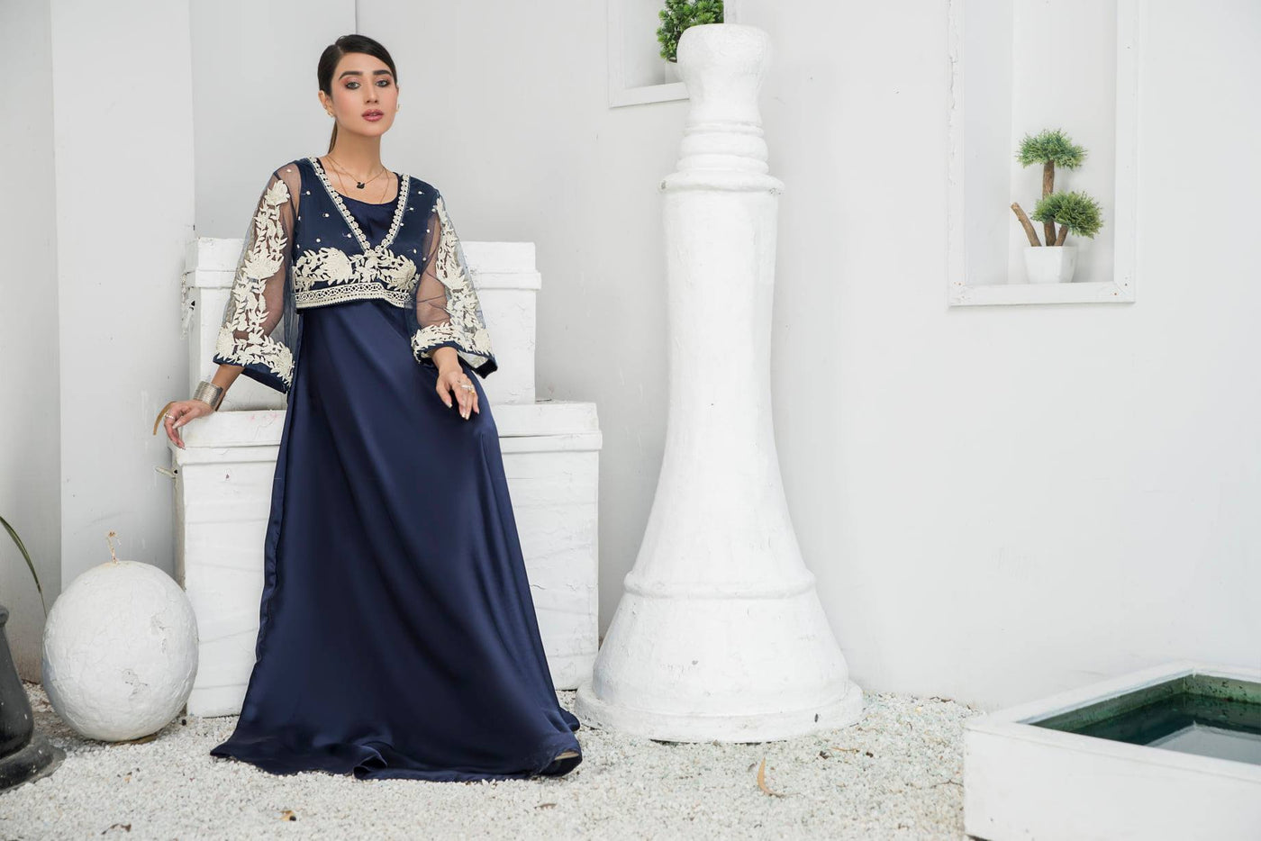 best sellers | Flora Blue -  front - Premium Dresses from Naayas - Just Rs.2999! Shop now at Naayas Official
