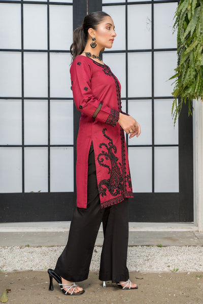 best sellers | Maroon Red -  front - Premium Dresses from Nerra Lawn '22 - Just Rs.2399! Shop now at Naayas Official