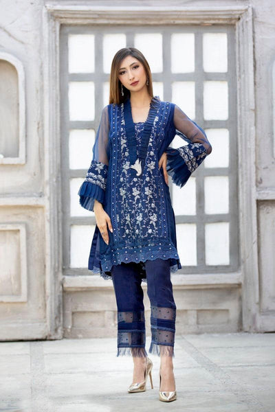 best sellers | SELVA BLUE -  front - Premium Dress from Naayas - Just Rs.16500! Shop now at Naayas Official