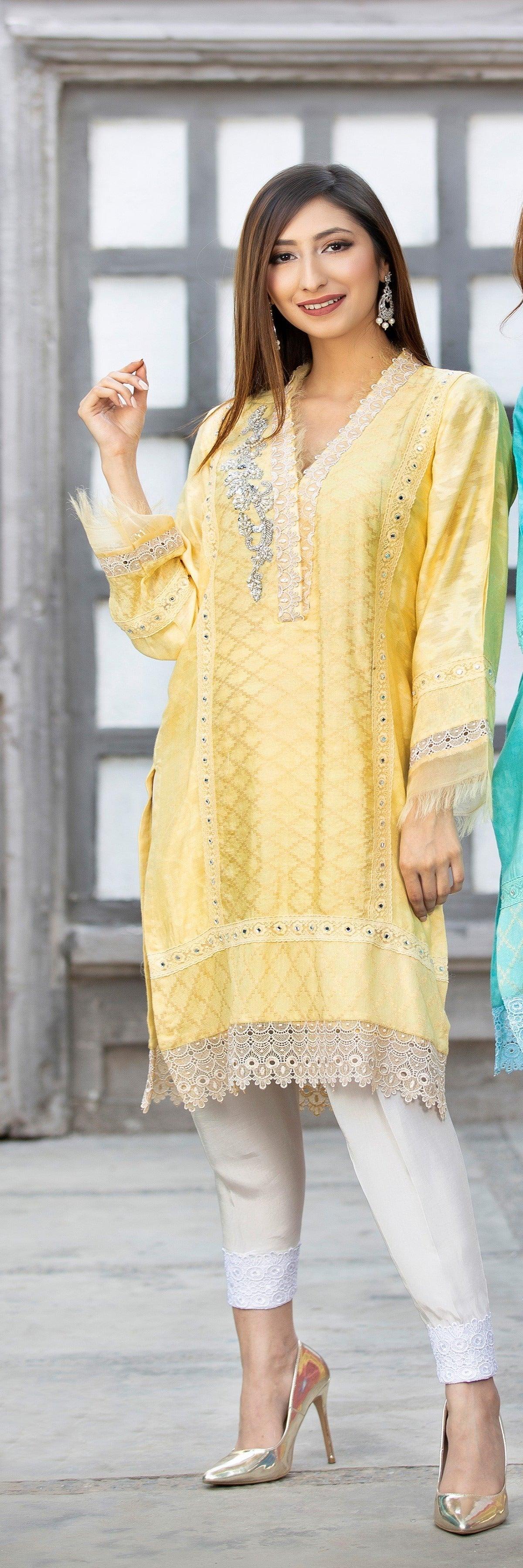 best sellers | ORIEL YELLOW -  front - Premium Dress from Naayas - Just Rs.7000! Shop now at Naayas Official