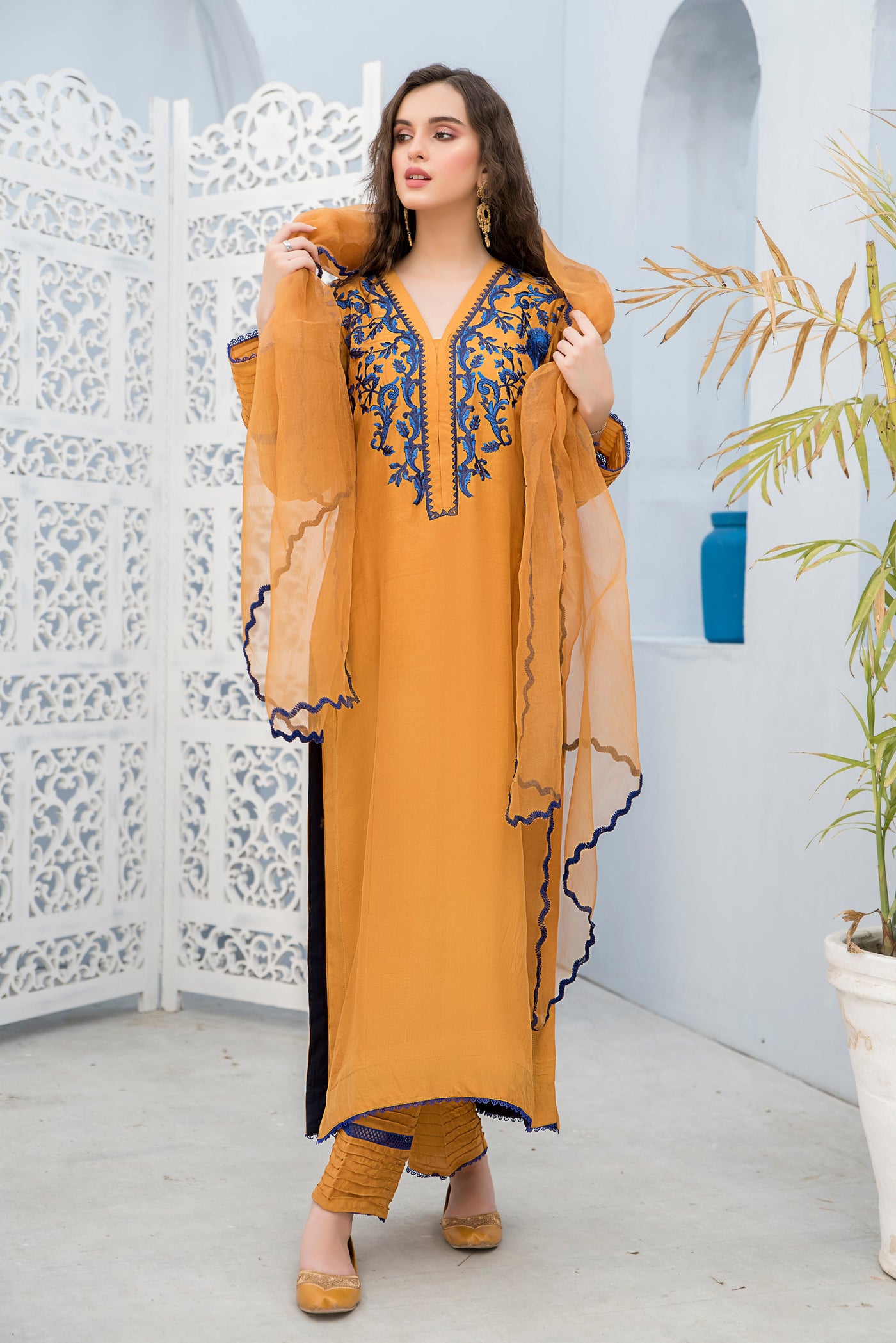 Scarlet Yellow - Premium  from De Luxe - Just Rs.5999.20! Shop now at Naayas Official